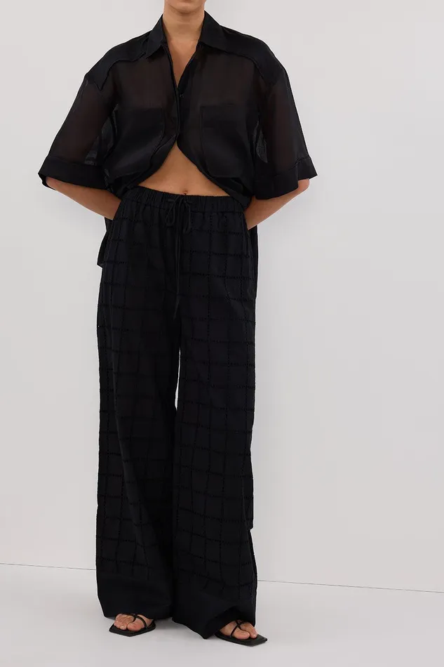 OWEN BLACK BRODERIE PANT Women DISSH Pants