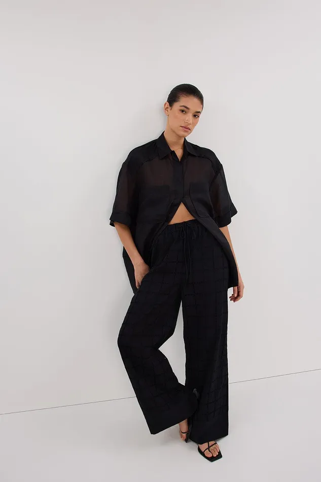 OWEN BLACK BRODERIE PANT Women DISSH Pants