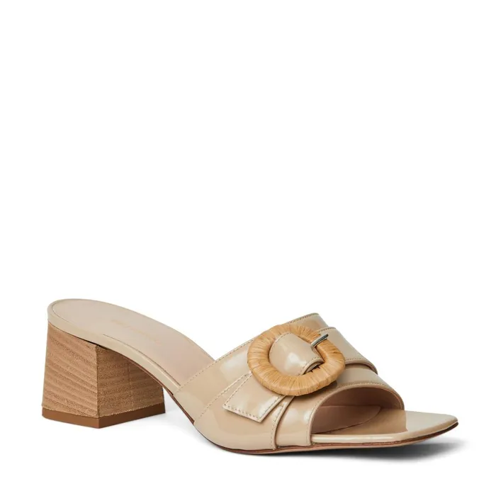 PAGE Single Band Sandal BEIGE PATENT Women Bruno Magli Sandals and Slides
