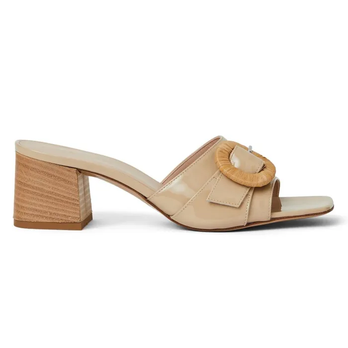 PAGE Single Band Sandal BEIGE PATENT Women Bruno Magli Sandals and Slides