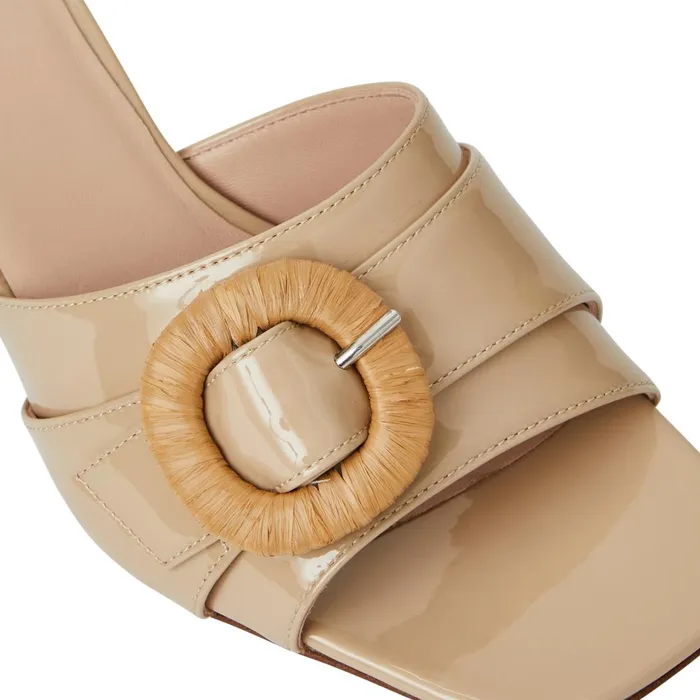 PAGE Single Band Sandal BEIGE PATENT Women Bruno Magli Sandals and Slides