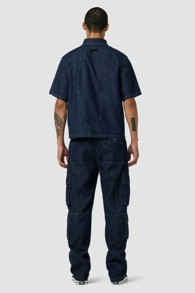 Pants Men Hudson Jeans Wide Leg Cargo Dark Chambray Pants Men Hudson Jeans Wide Leg Cargo Dark Chambray
