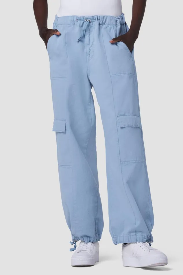Pants Women Hudson Jeans Drawstring Parachute Pant Ashley Blue