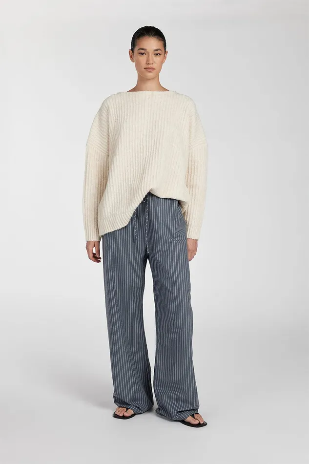 PAULINE CREAM MARLE LONGLINE JUMPER Women DISSH Sweaters