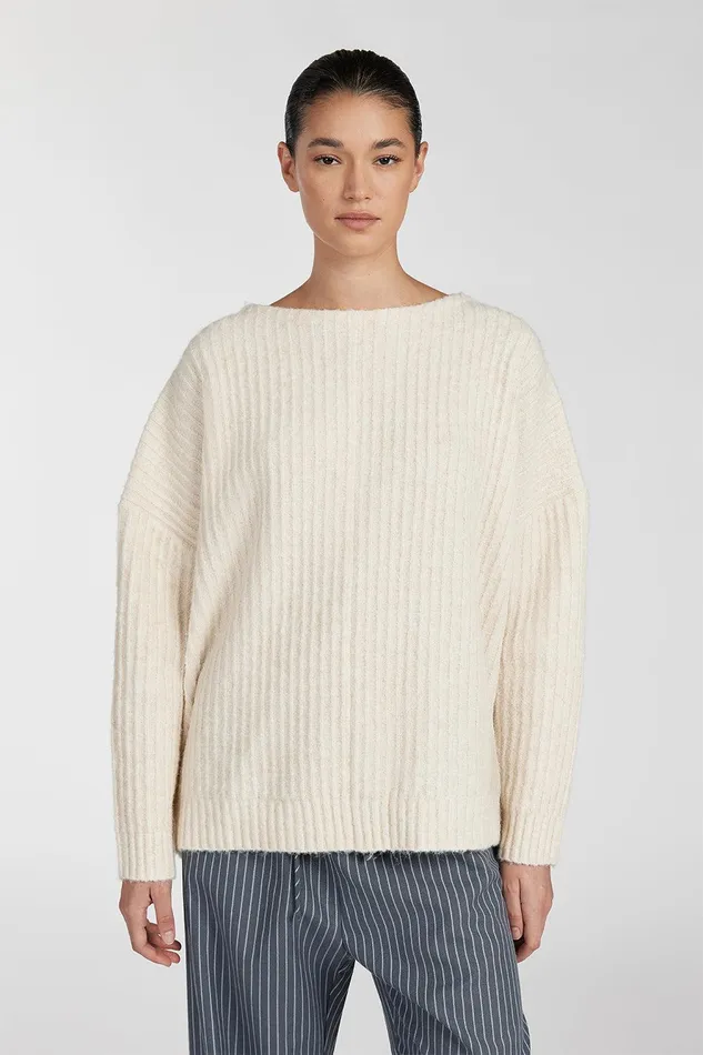 PAULINE CREAM MARLE LONGLINE JUMPER Women DISSH Sweaters