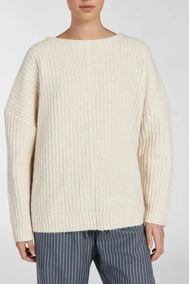 PAULINE CREAM MARLE LONGLINE JUMPER Women DISSH Sweaters