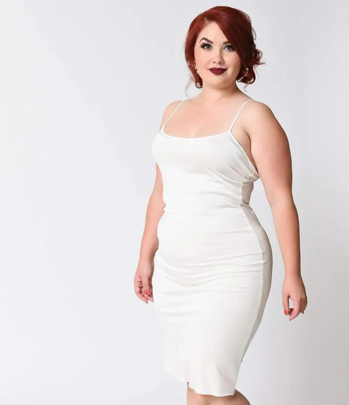 Plus Size Short White Stretch Slip Accessories Unique Vintage Lingerie and Shapewear