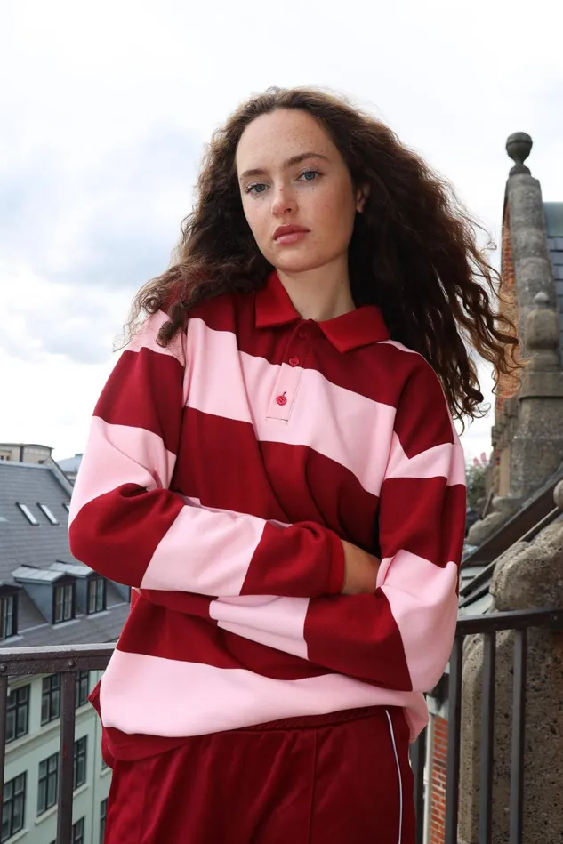 Polo Blouse 8211 Bordeaux Women Cras Tops