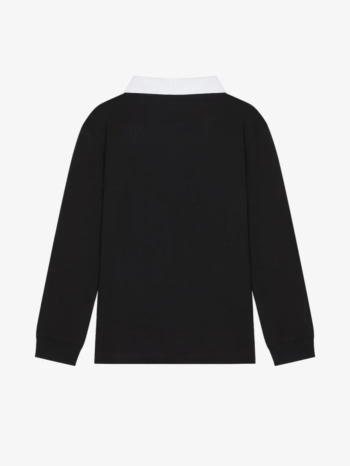 Polo In Cotton With 4g Detail Black Kids Givenchy