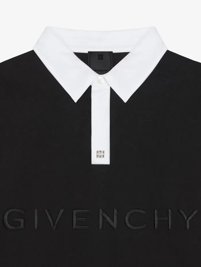 Polo In Cotton With 4g Detail Black Kids Givenchy