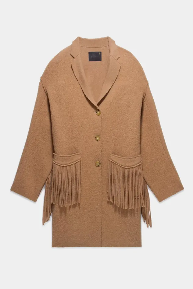 R13 Jackets and Coats Men Fringe Raw Cut Coat 8211 Camel R13 Jackets and Coats Men Fringe Raw Cut Coat 8211 Camel