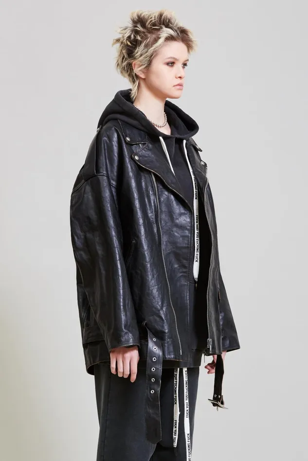 R13 Jackets and Coats Women Drop Neck Moto Jacket