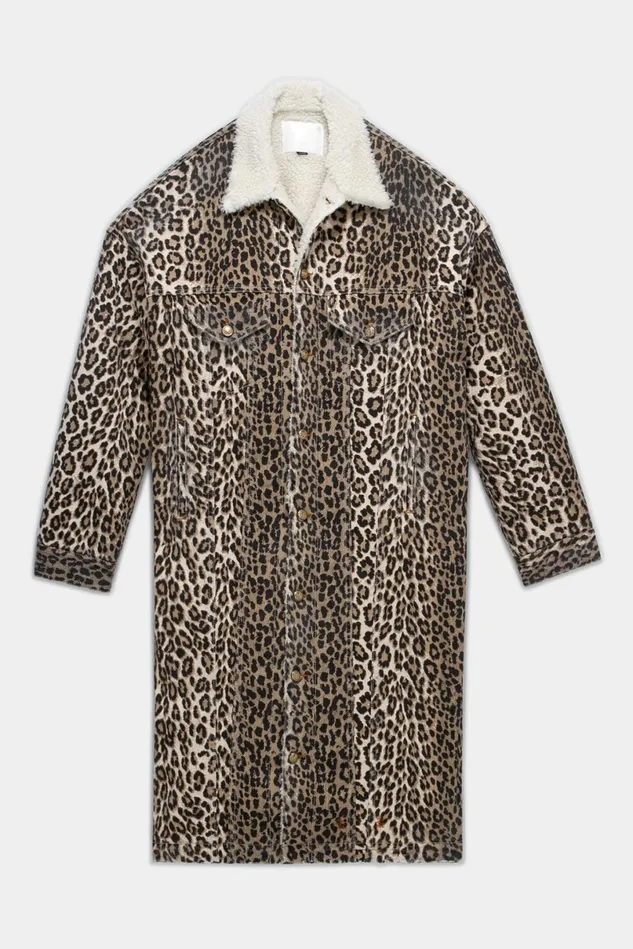 R13 Jackets and Coats Women Lyle Trucker Coat 8211 Tyler Leopard