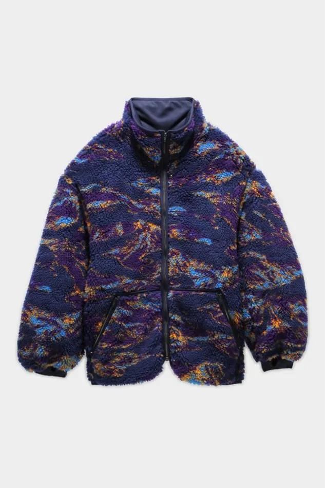 R13 Jackets and Coats Women Oversized Fleece Jacket 8211 Navy Swirl