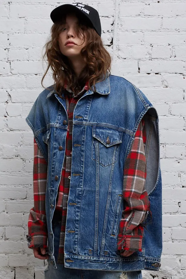 R13 Jackets and Coats Women Oversized Trucker Vest 8211 Carlton