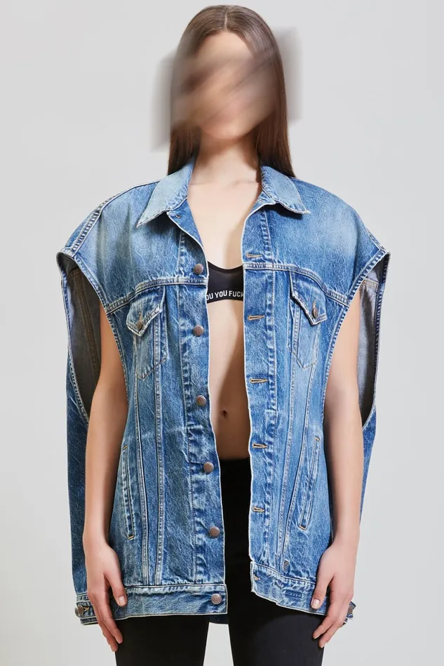 R13 Jackets and Coats Women Oversized Trucker Vest 8211 Carlton