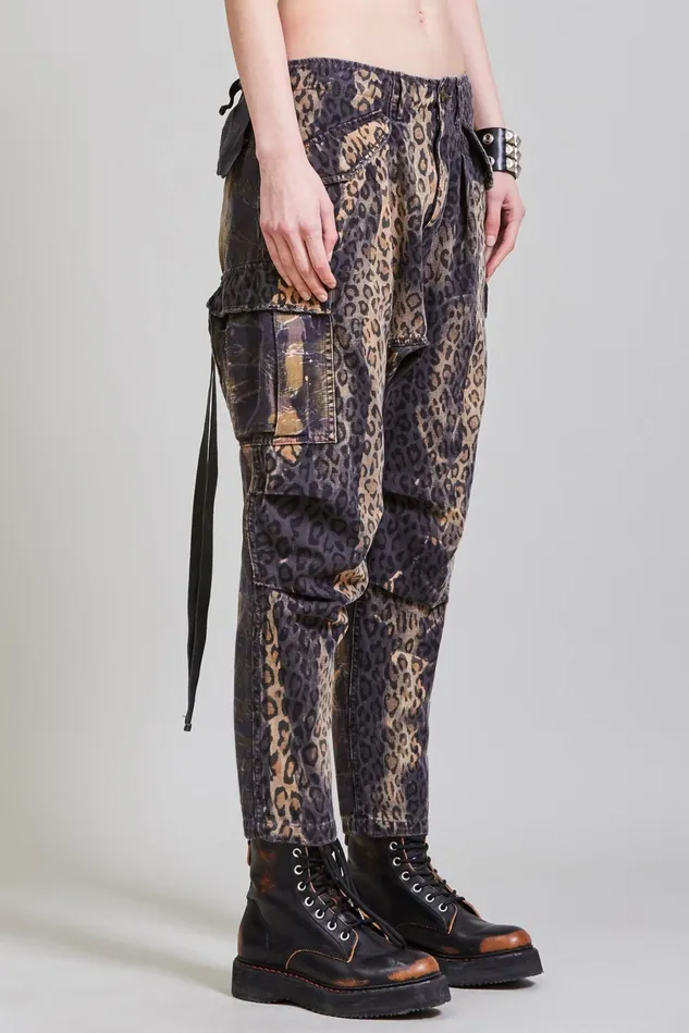 R13 Pants and Skirts Women Bleached Harem Cargo Pant