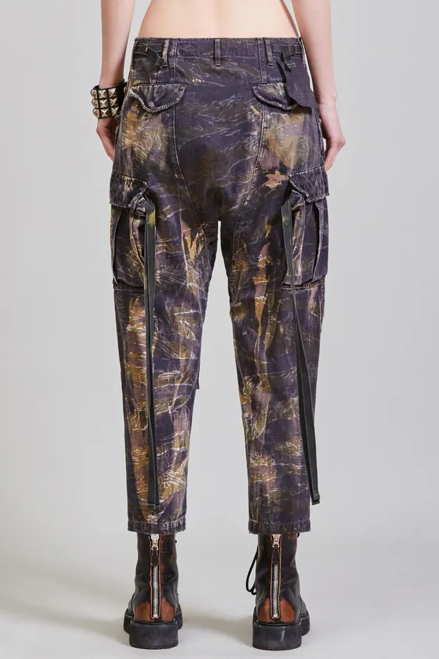 R13 Pants and Skirts Women Bleached Harem Cargo Pant