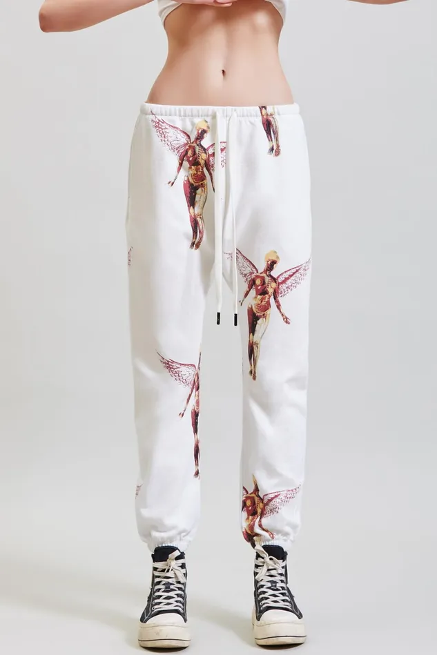 R13 Pants and Skirts Women Nirvana In Utero Drop Sweatpant 8211 Ecru