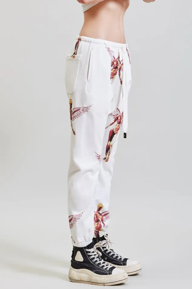 R13 Pants and Skirts Women Nirvana In Utero Drop Sweatpant 8211 Ecru