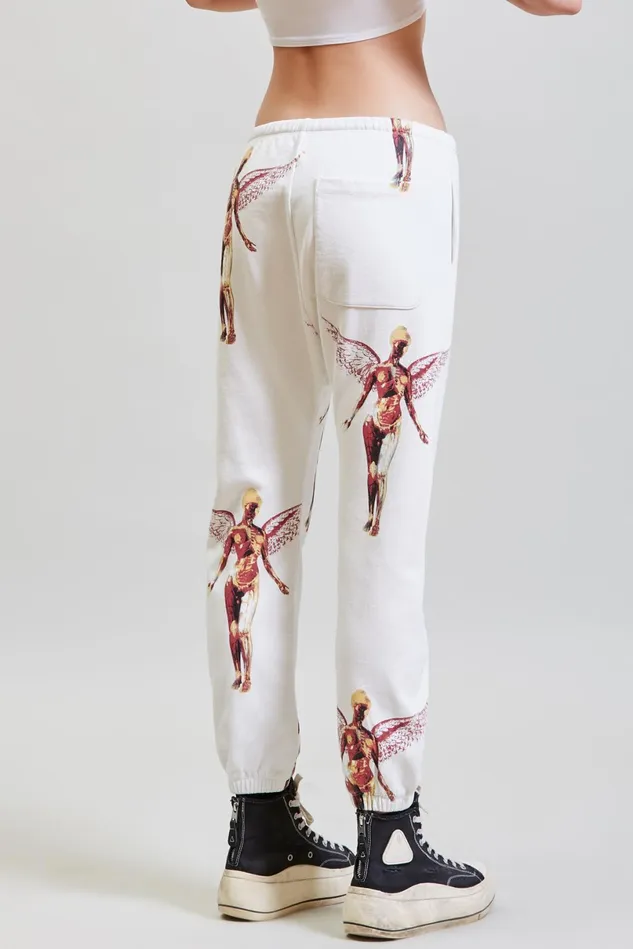 R13 Pants and Skirts Women Nirvana In Utero Drop Sweatpant 8211 Ecru