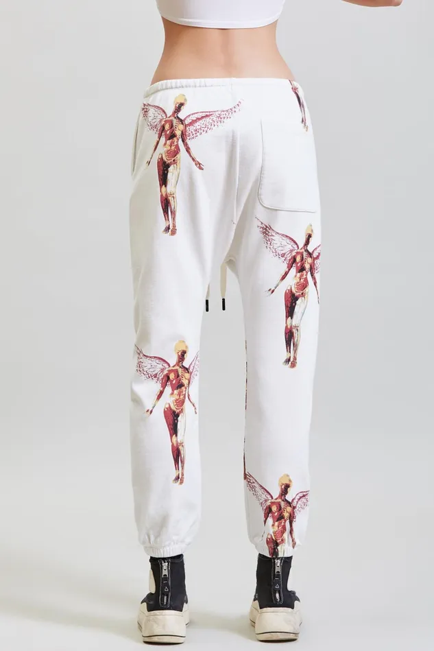 R13 Pants and Skirts Women Nirvana In Utero Drop Sweatpant 8211 Ecru