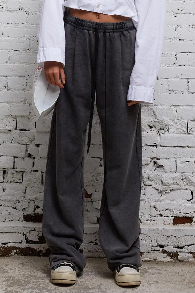 R13 Pants and Skirts Women Pleated Wide Leg Pant 8211 Acid Black