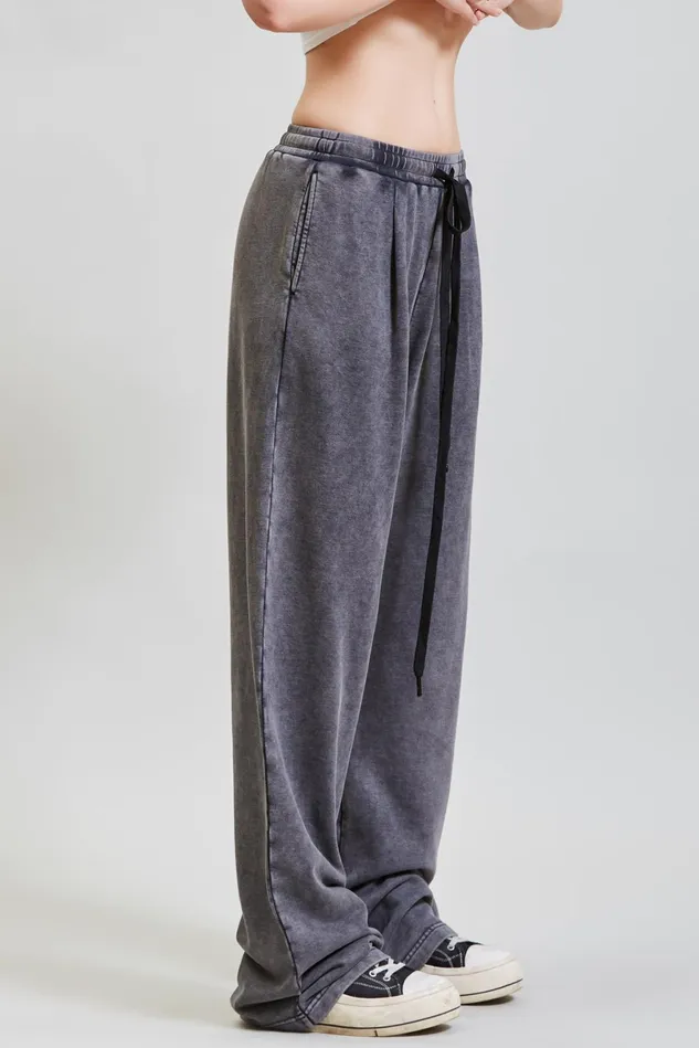 R13 Pants and Skirts Women Pleated Wide Leg Pant 8211 Acid Black