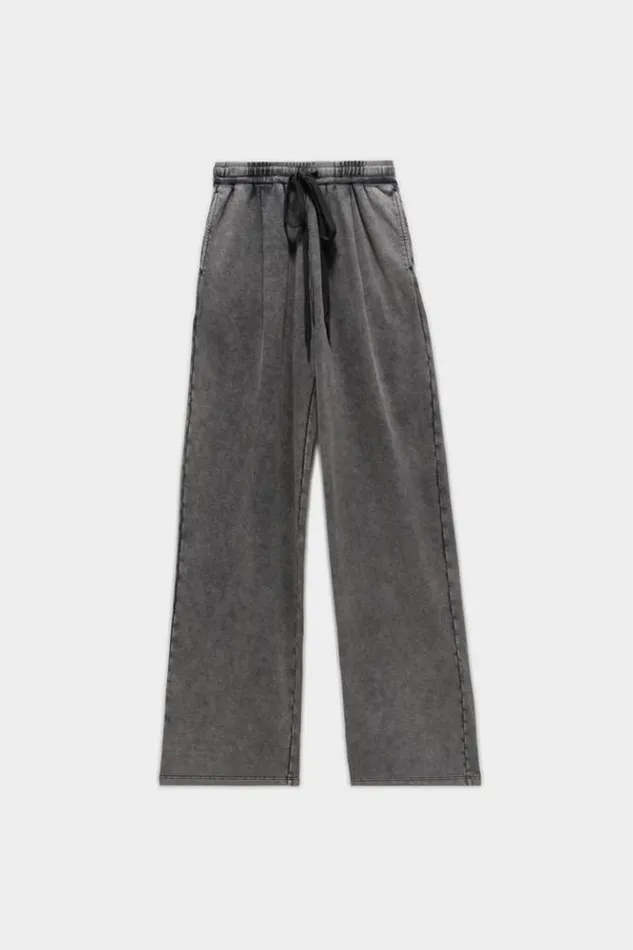 R13 Pants and Skirts Women Pleated Wide Leg Pant 8211 Acid Black