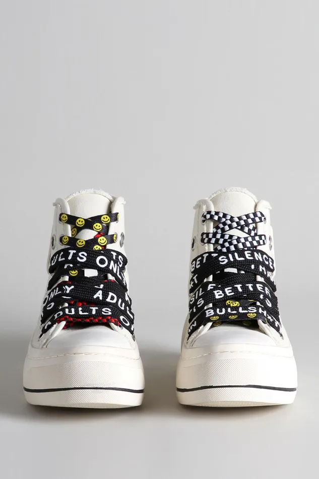 R13 Sneakers Men Double Grommet Kurt High Top Sneaker 8211 Ecru