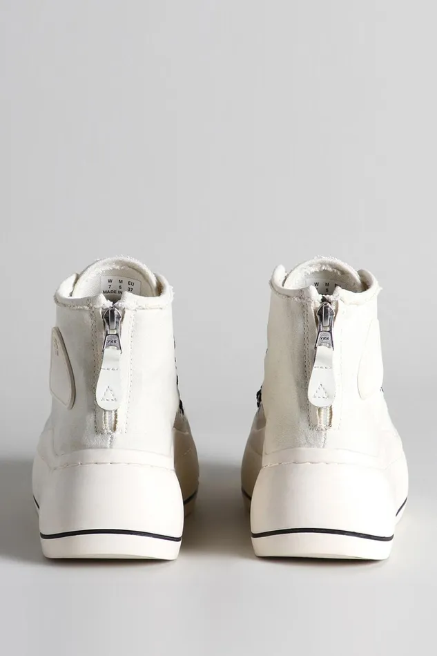 R13 Sneakers Men Double Grommet Kurt High Top Sneaker 8211 Ecru