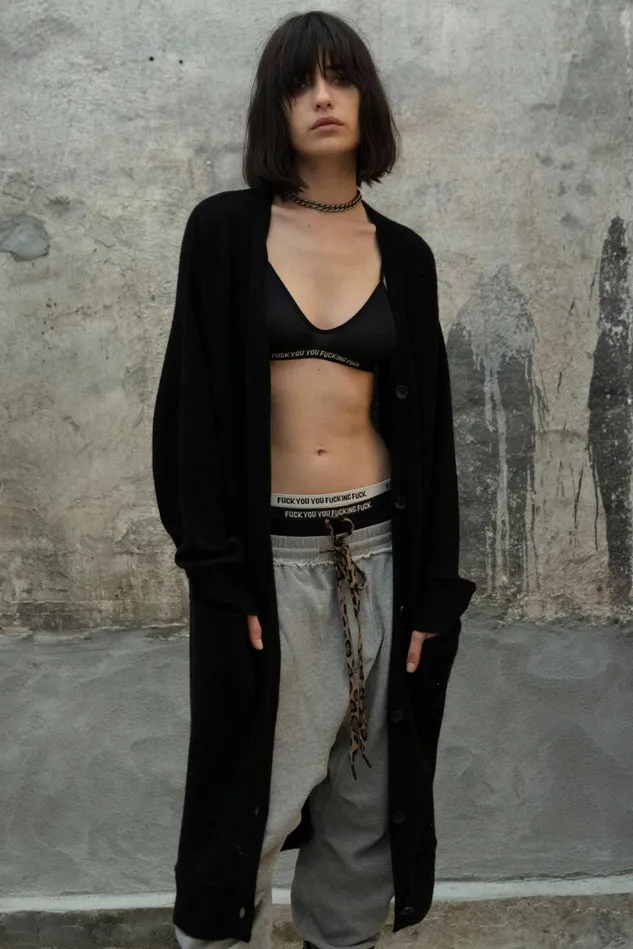 R13 Sweaters Women Long Cashmere Cardigan 8211 Black