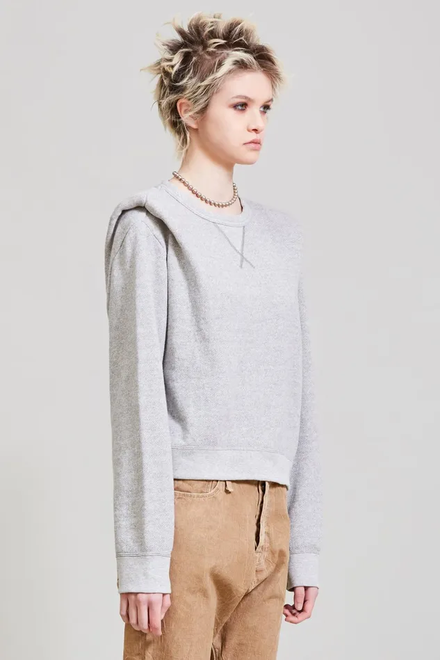 R13 Sweatshirts Women Folded Shoulder Sweatshirt