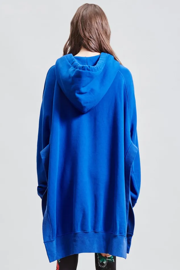 R13 Sweatshirts Women Oversized Hoodie Cape 8211 Royal Blue