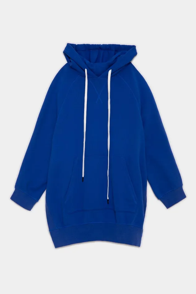R13 Sweatshirts Women Oversized Hoodie Cape 8211 Royal Blue