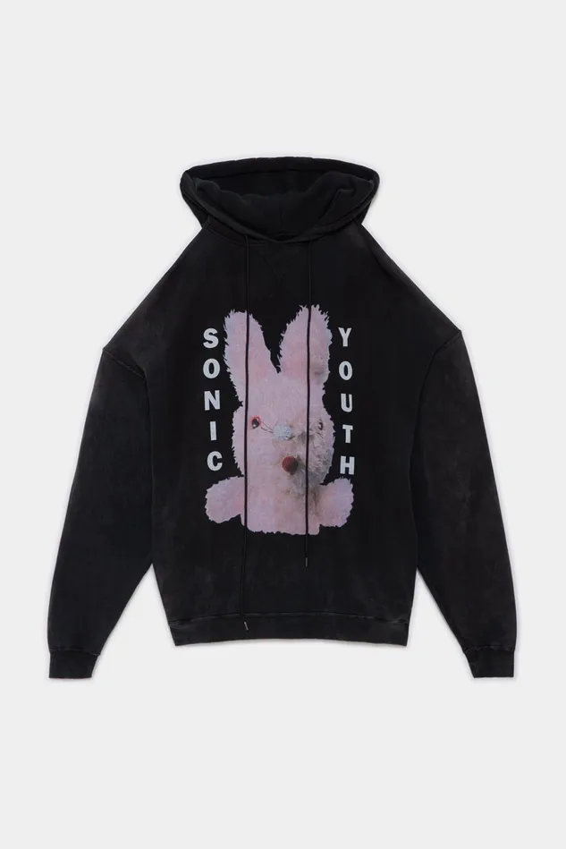 R13 Sweatshirts Women Sonic Youth Bunny Oversized Hoodie