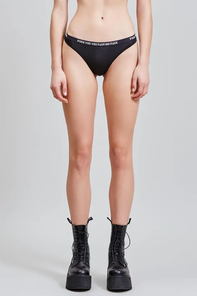 R13 Underwear Women Thong 8211 Blackfinal Sale No Returns Or Exchanges
