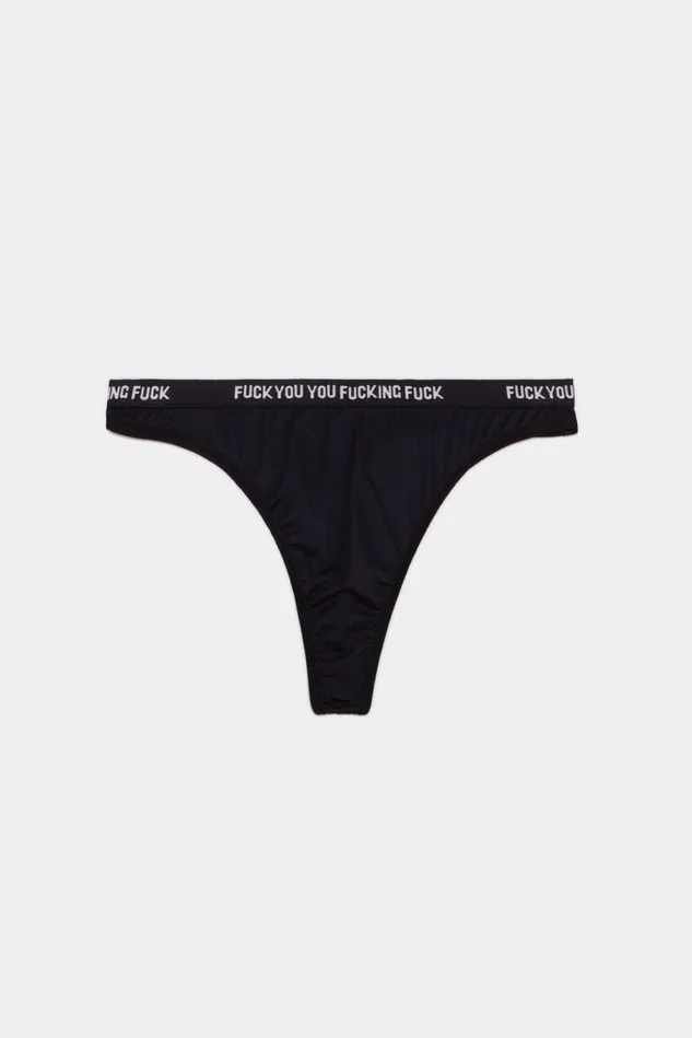 R13 Underwear Women Thong 8211 Blackfinal Sale No Returns Or Exchanges