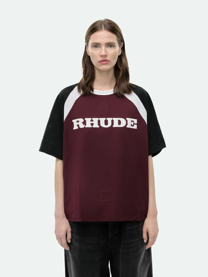RACING LOGO MESH SHIRT Women Rhude Tops