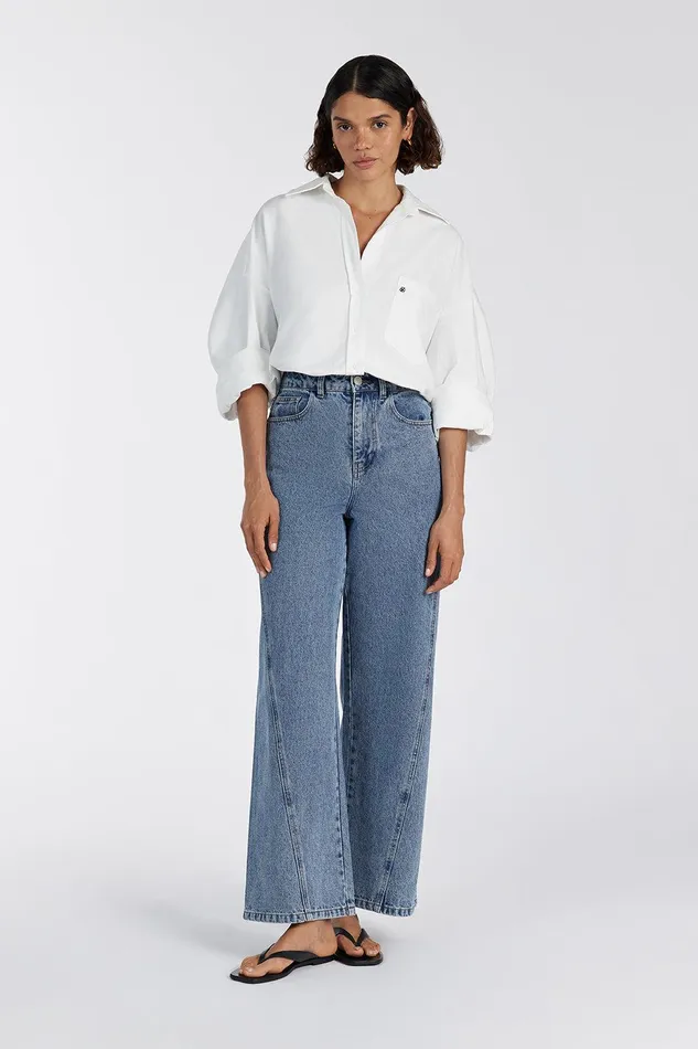 RHEA WHITE COTTON SHIRT Women DISSH Long Sleeved