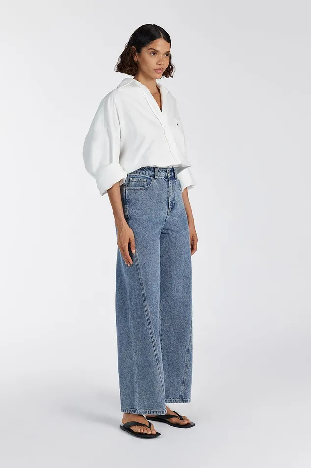 RHEA WHITE COTTON SHIRT Women DISSH Long Sleeved