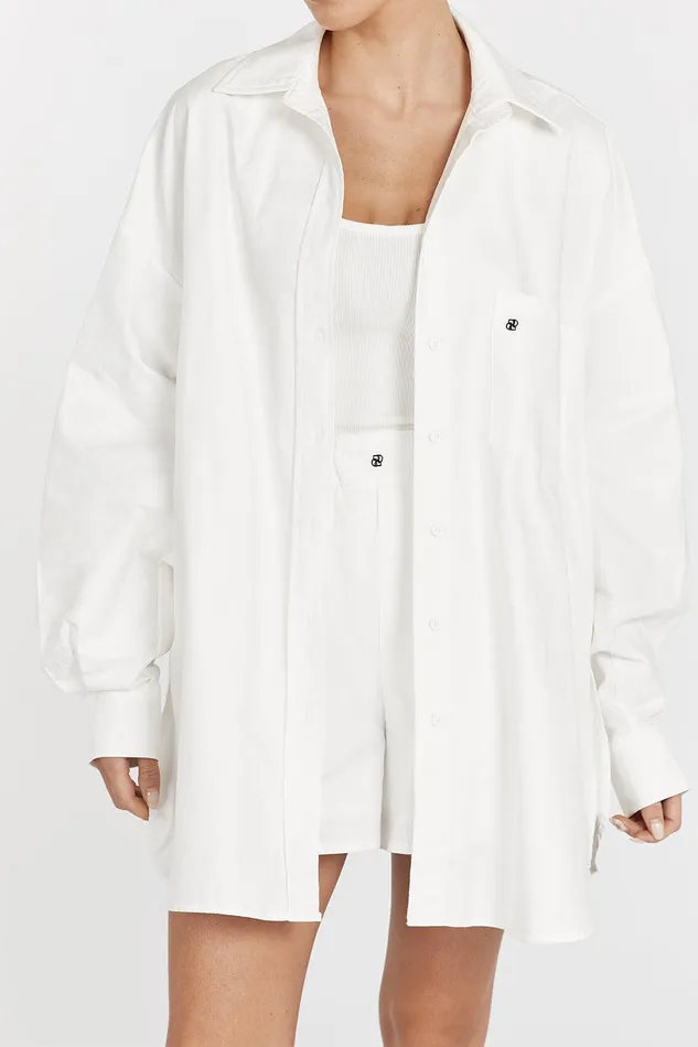 RHEA WHITE COTTON SHIRT Women DISSH Long Sleeved