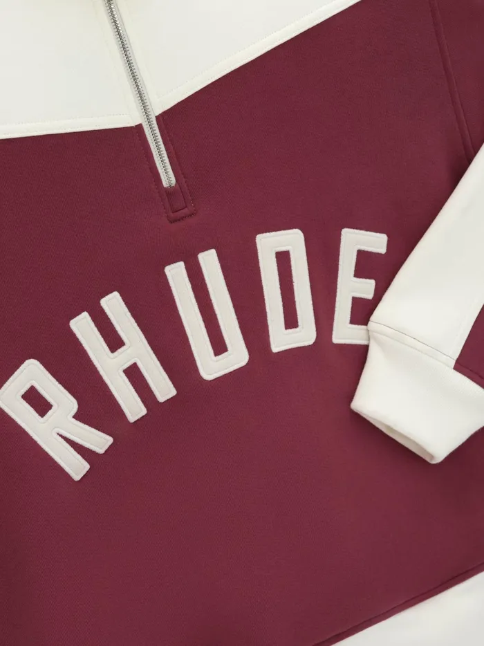 RHUDE CHAMONIX QUARTERZIP VARSITY Men Rhude Sweatshirts
