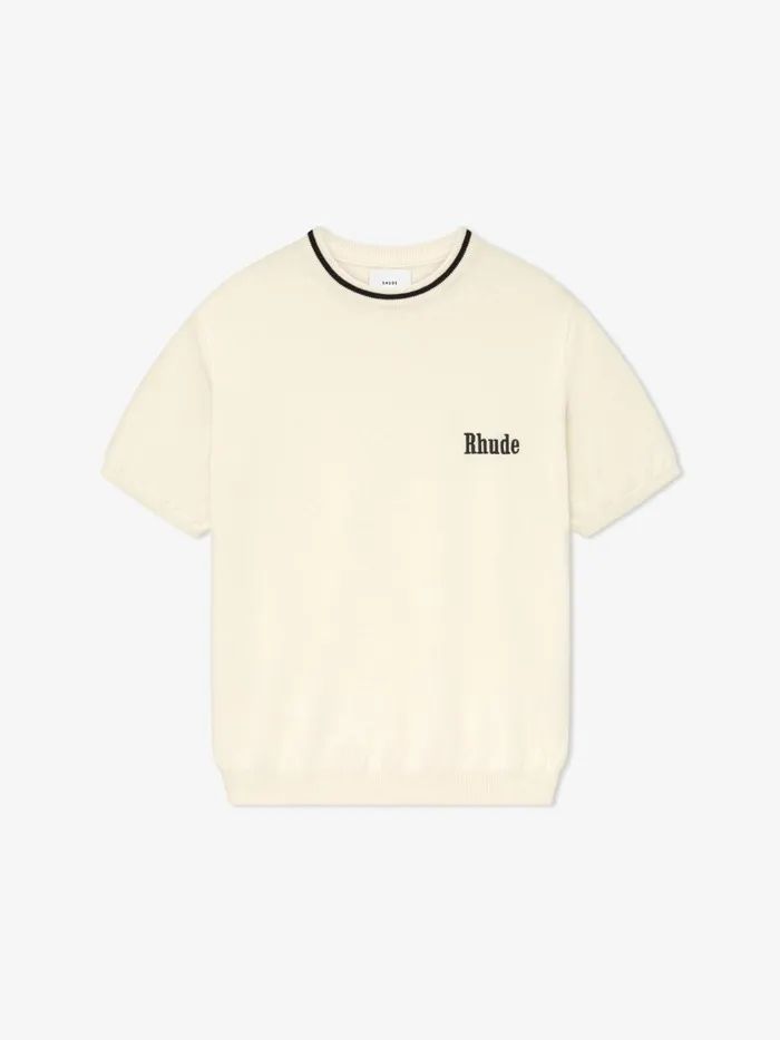 RHUDE LOGO KNIT TEE Men Rhude Luxe Knitwear