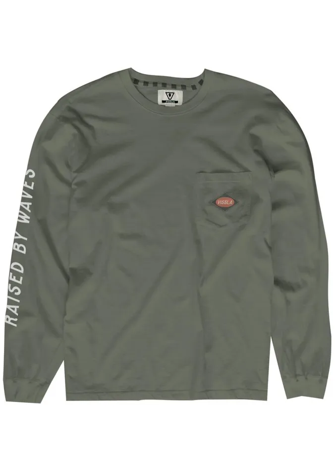 Round House Ls Pkt Tee Army Men Vissla Tees