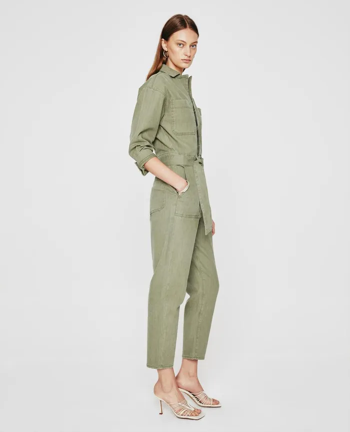 Ryleigh Jumpsuit Sulfur Cavalry Sage Women AG Jeans Dresses and More Ryleigh Jumpsuit Sulfur Cavalry Sage Women AG Jeans Dresses and More