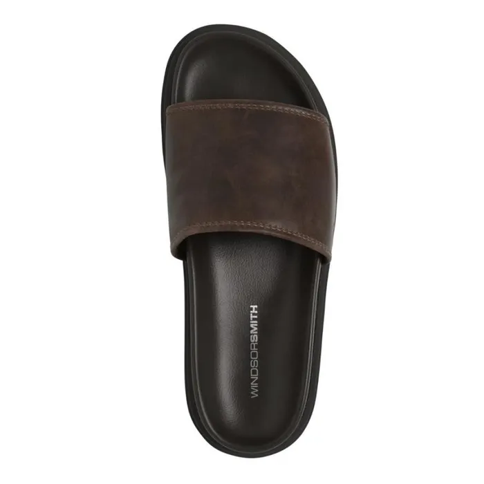 Sandals Men Windsor Smith ROWDY DARK BROWN LEATHER SANDALS Sandals Men Windsor Smith ROWDY DARK BROWN LEATHER SANDALS