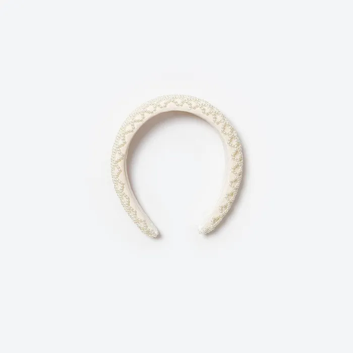 Self Portrait Beaded White Headband 8211 Kids