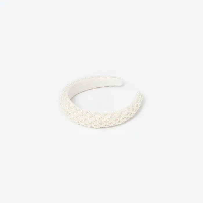 Self Portrait Beaded White Headband 8211 Kids