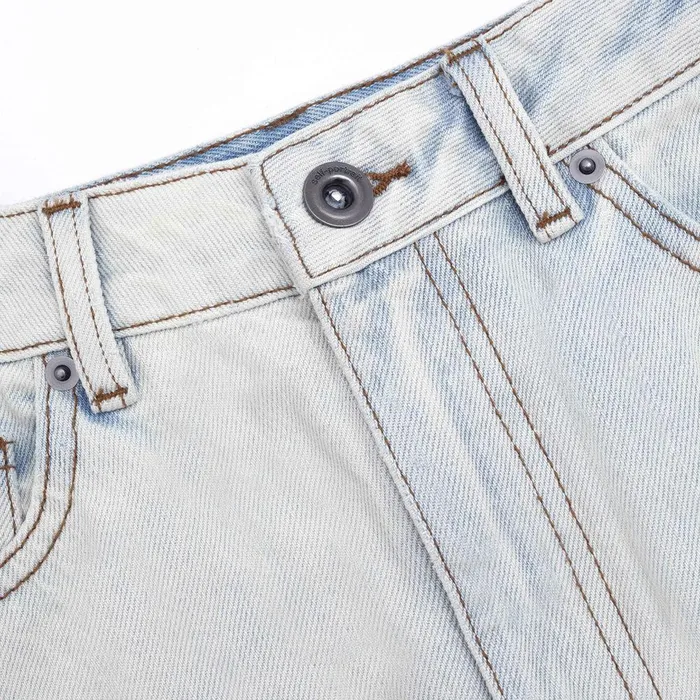 Self Portrait Bottoms Bleach Wash Denim Maxi Skirt 8211 Women